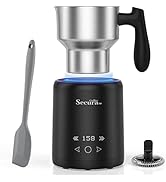 Secura Coffee Milk Frother, 5-IN-1 Electric Milk Steamer with Detachable Stainless Steel Jug Auto...