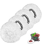 4 Pack Mop Head Replacement Compatible with O-Cedar Mop EasyWring Spin Mop Refill, Microfiber Spi...