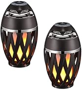 JinXiHua 2 Pack Outdoor Bluetooth Speaker,Portable LED Speaker,Waterproof Speaker with Column,Nig...