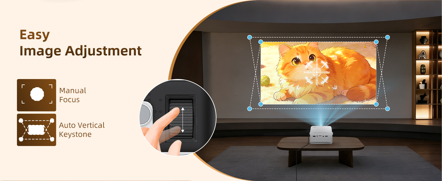 Yoton Y3 Mini Projector - Easy Image Adjustment