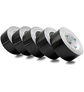 5 Pack Black Duct Tape Roll Crafts, Residue Free Duct Sealing Tape Multi Pack, 8.3Mil x1.88Inch x...