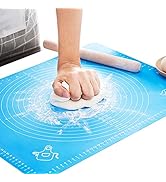LIMNUO Silicone Pastry Mat Extra Thick Non Stick Baking Mat Non Stick Rolling Dough with Measurem...