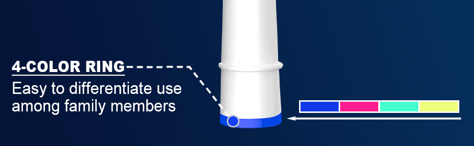 4-color ring electric toothbrush head