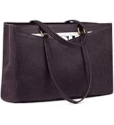 LOVEVOOK Laptop Bag for Women,15.6 Inch Laptop Tote Bag for Women,Vintage Leather Work Tote Bags ...