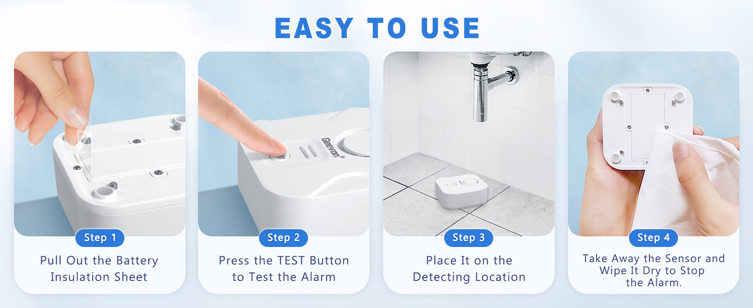 easy to use water alarms