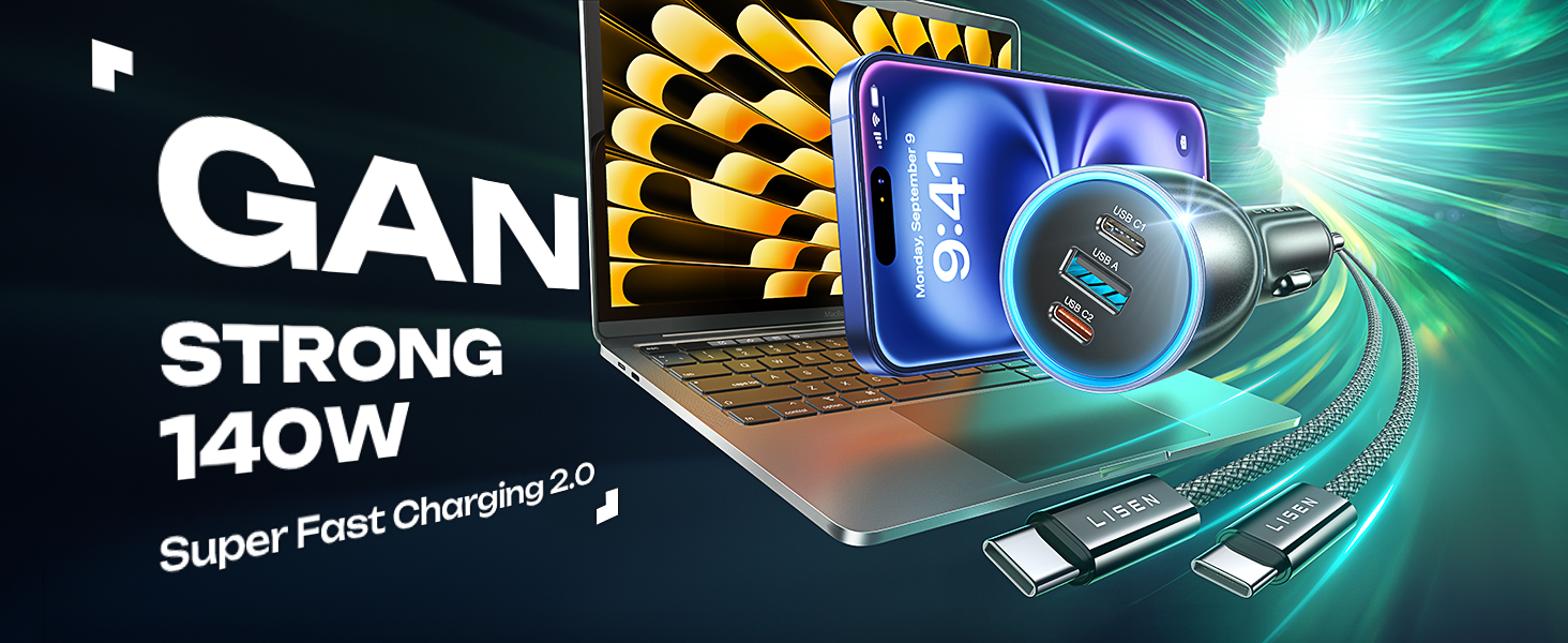 iphone 16 15 pro max plus car charger adapter usb c car charger fast charging macbook anker