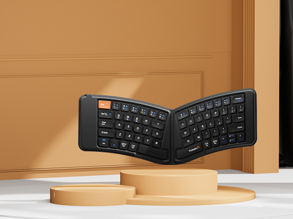 Ergonomic Split Bluetooth Foldable Keyboard multi-device - Black A+ content page (10)