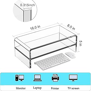 multi-function monitor stand riser
