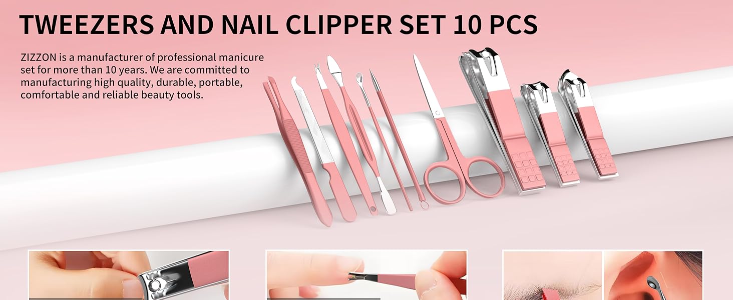 tweezers nail clipper set
