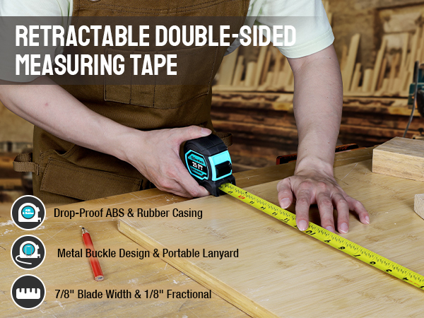 retractable double-side measuring tape