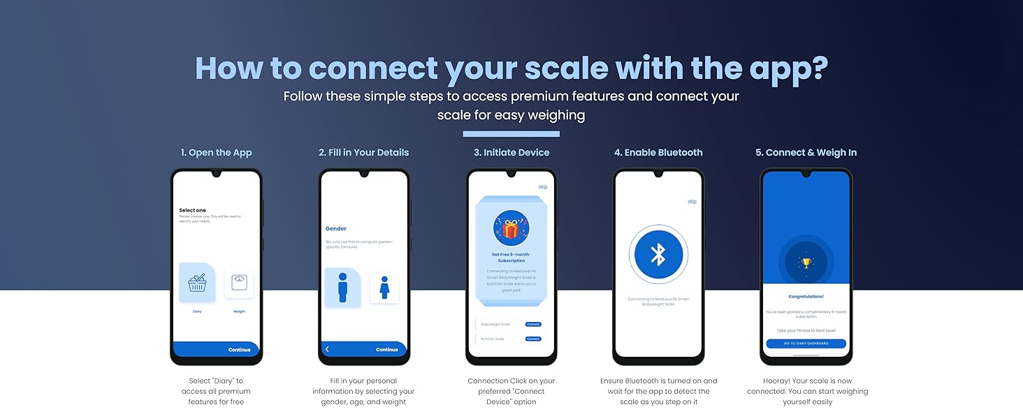 Steps to connect your Scale with the App