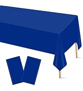 Royal Blue Plastic Tablecloth for Rectangle