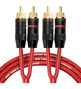 Install Link Audio Cable RCA for Subwoofer or Stereo Cable, 2-Channel, 20ft