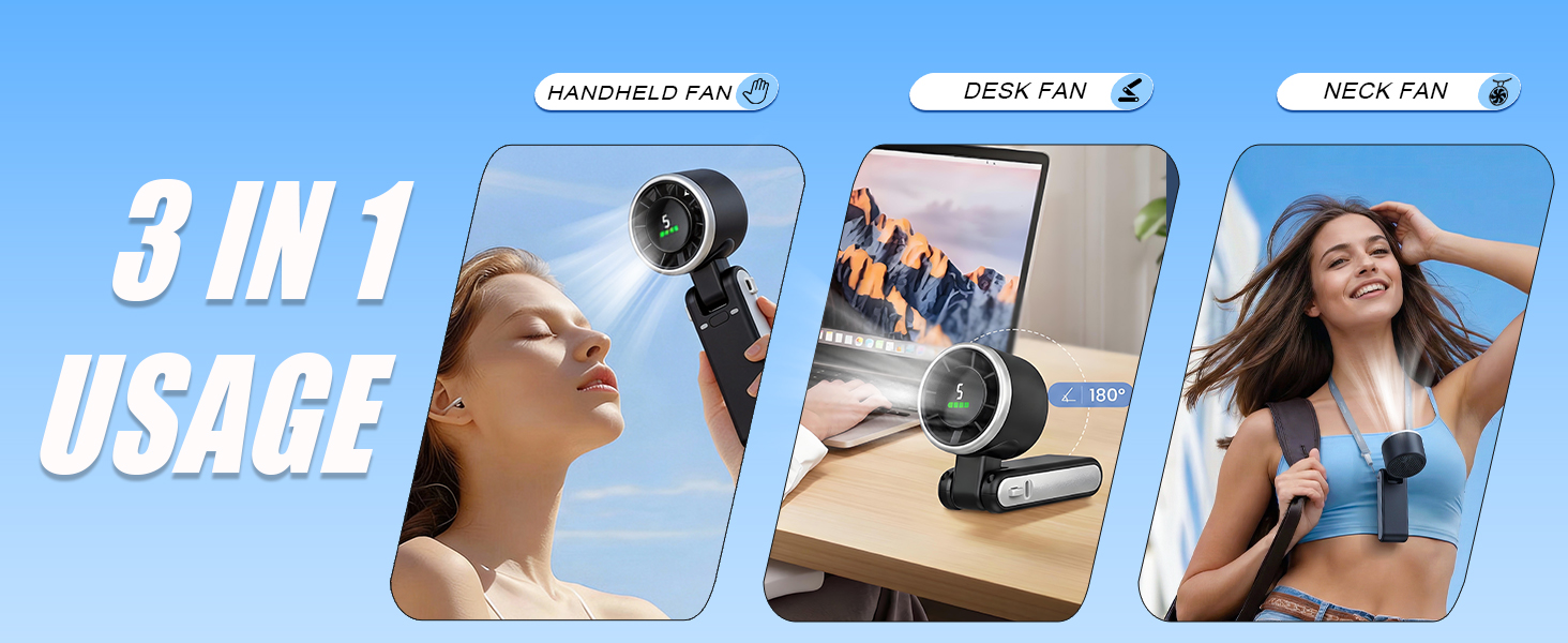 handheld fan desk fan neck fan