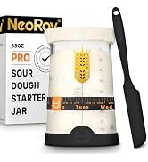 NeoRov Pro Sourdough Starter Kit - 39 Oz Glass Sourdough Starter Jar (With Cloth Lid,Silicone Bas...