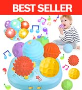 ROHSCE Baby Musical Light Up Toys Baby Toys 6 to 12 Months Tactile Sensory Balls for Baby Music G...