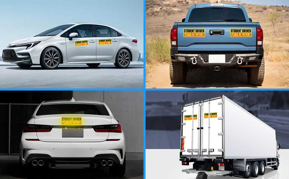 Magnetic Reflective Rookie Driver Bumper Sticker