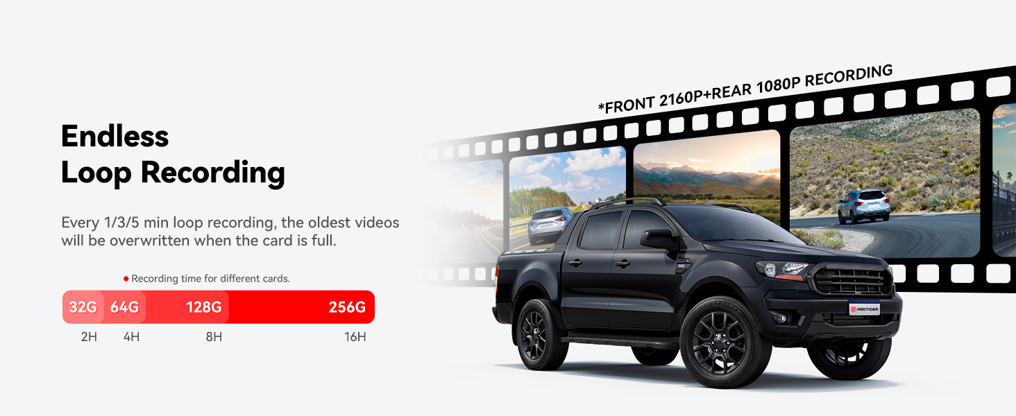 car camera - dash cam front and rear