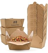 EcoDispose Kraft Paper Fold To Go Containers, Microwaveable Leak and Grease Proof Take Out Boxes ...