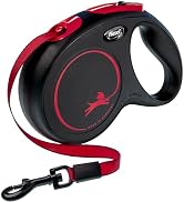 FLEXI Special Edition New Classic Black Fire Retractable Dog Leash (Tape), Ergonomic, Durable and...