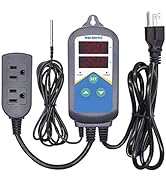 Inkbird Digital Temperature Probe Controller Thermostat Timer AC 110V 1200W Only Heating Plug Tim...