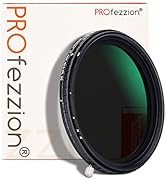 PROfezzion [2 in 1] 62mm ND Filter [ND2-ND32] and CPL Polarizer Polarizing Filter, Variable Neutr...