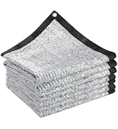 10' x 20' 70% Reflective Aluminet Shade Cloth - Durable Sun Protective Shade Covers with Grommets...