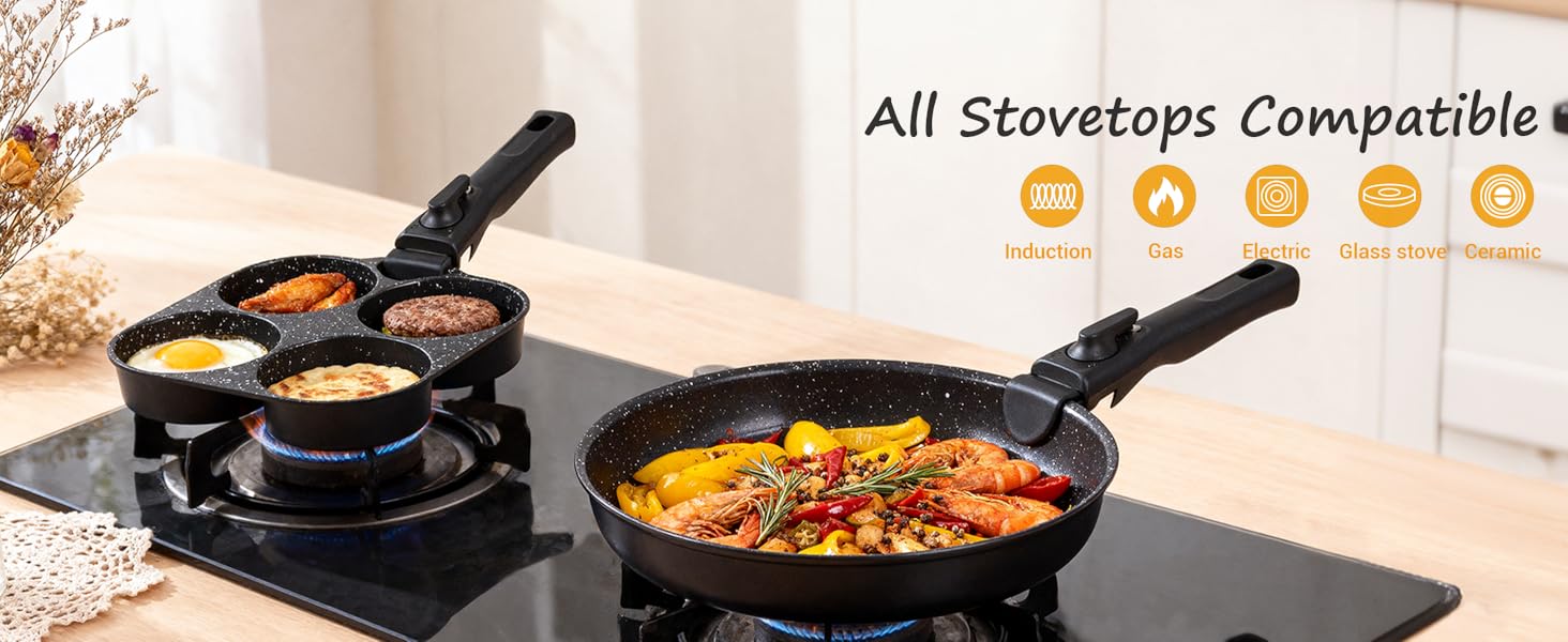 All Stovetops Compatible Pots and Pans Set