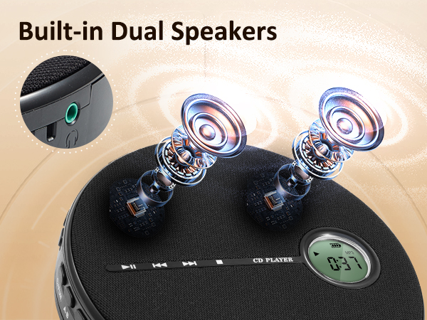 portable personal cd player with speaker