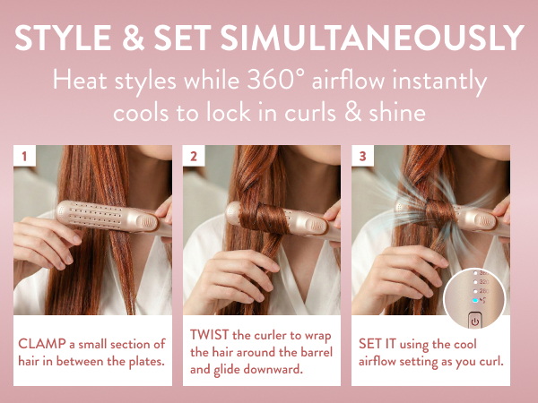 tool heat hot brush fast heating travel compact rechargeable dual voltage ceramic plate wave curl