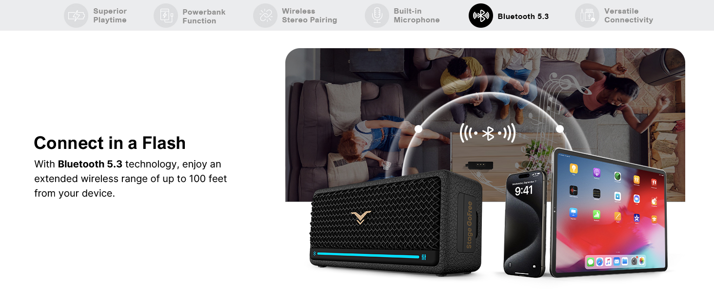 portable speaker bluetooth 5.3