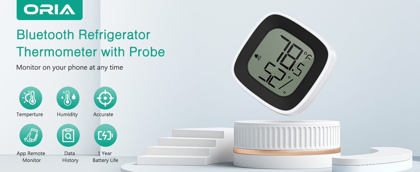Bluetooth Refrigerator Thermometer, Freezer Thermometer