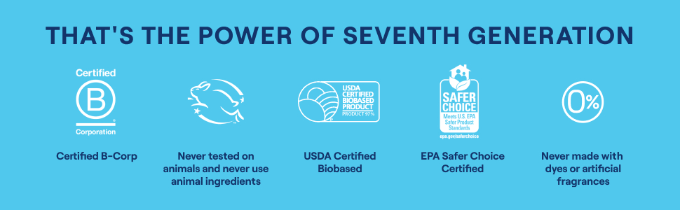 That&amp;#39;s the power of Seventh Generation [image contains 5 credential icons]