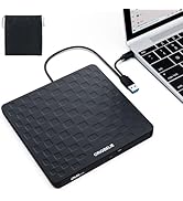 ORIGBELIE External CD DVD Drive for Laptop, USB 3.0 Type-C Ultra Slim 13mm DVD Player Portable CD...