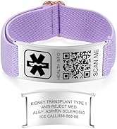 Medical Bracelets for Sport Men Women with QR Code Medical Alert ID Bracelets - Nylon Waterproof ...