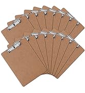 Clipboards, PANDRI 16 Pack Hardboard Office Clipboards, Low Profile Clip, Standard A4 Letter Size...