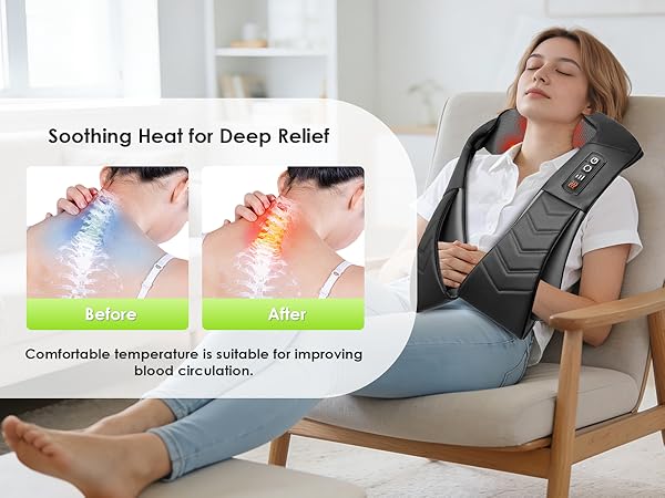 cordless neck massager with heat