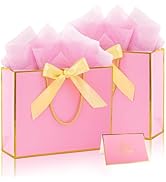 Addblu 2 Pack Large Gift Bags with Handles &amp; Tissue Papers, 12.6×10×4 Inches Thank You Gift Bags ...