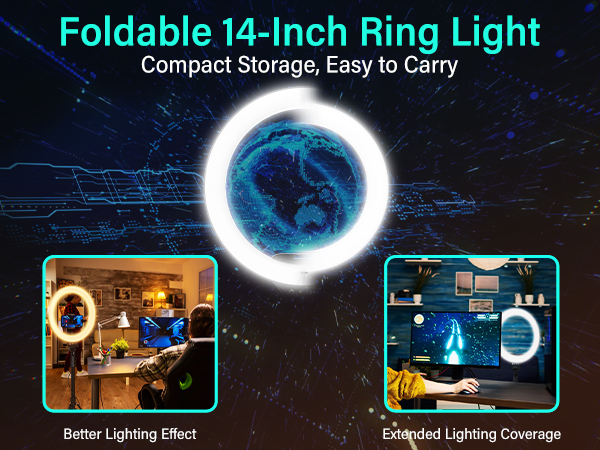 ring light with stand and phone holder