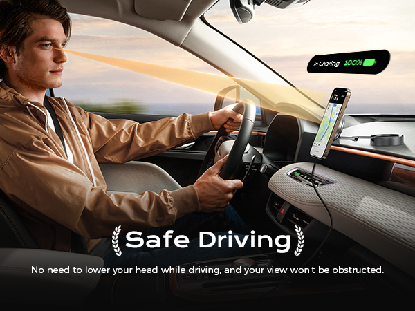 No need to lower your head while driving, and your view won't be obstructed.