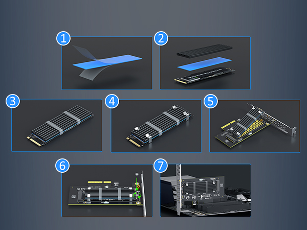 GLOTRENDS PA09-HS M.2 NVMe to PCIe 4.0 X4 Adapter with M.2 Heatsink