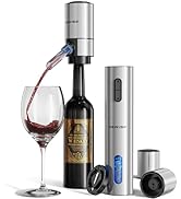 Newise Rechargeable Electric Wine Gift Set: Wine Opener, Aerator, Vacuum Stoppers &amp; Foil Cutter -...