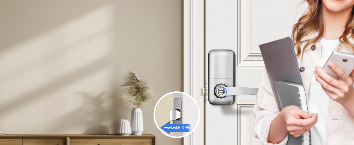 Auto-lock adjustable from 1 to 99 seconds