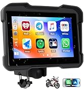 CAMECHO Motorcycle Wireless CarPlay &amp; Android Auto Screen, 5" Waterproof AHD for Moto Motorbike T...