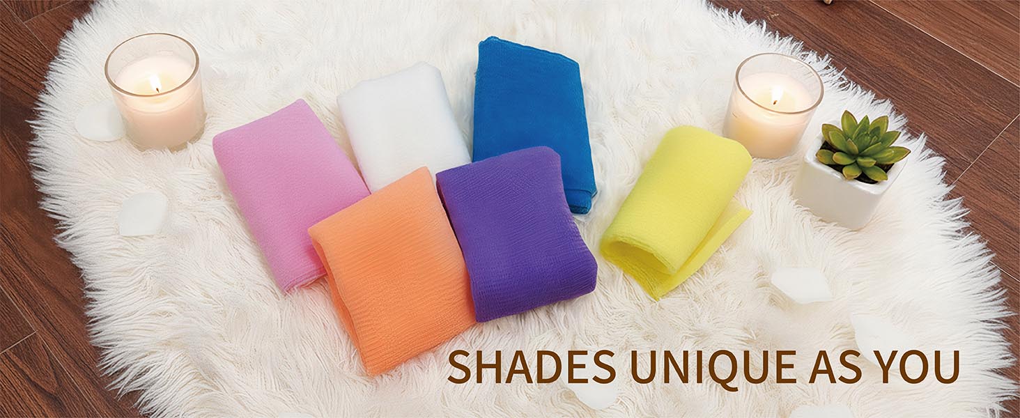 Unlike traditional loofahs, our quick-drying nylon fabric stays fresh and clean.