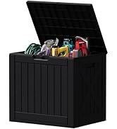 Devoko 40 Gallon Deck Box Outdoor Storage Box Waterproof for Patio, Large Outdoor Storage Bench L...