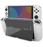 TIKOdirect Transparent Case Compatible with Nintendo Switch OLED, Dockable Clear Protective Cover...