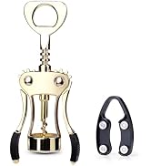 Drincarier Wine Opener, Zinc Alloy Premium Wing Corkscrew Wine Bottle Opener with Multifunctional...