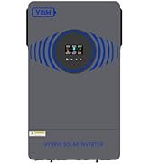 Y&amp;H 6200W Hybrid Solar Inverter 48V DC to 220-230VAC Pure Sine Wave Inverter, Built-in 120A MPPT ...