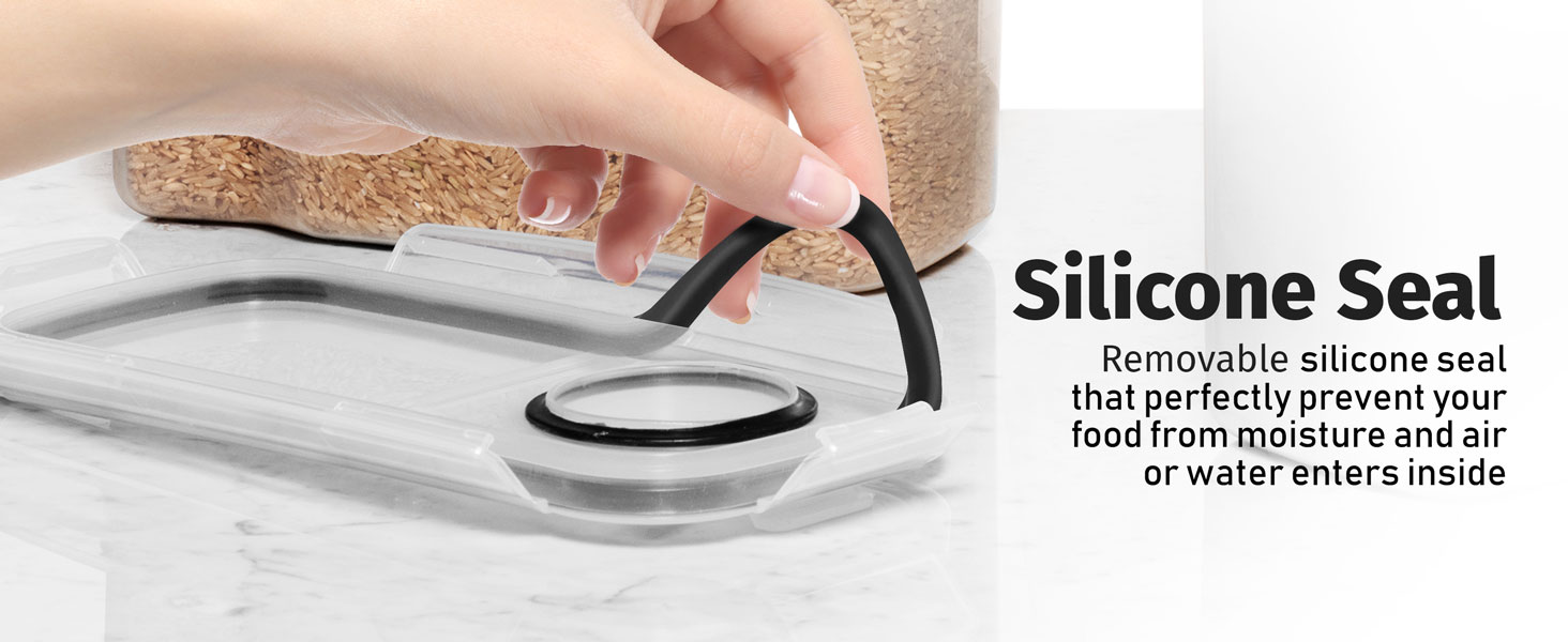 2 pack extra large cereal containers storage with airtight lids, snacks &amp; chip containers for pantry